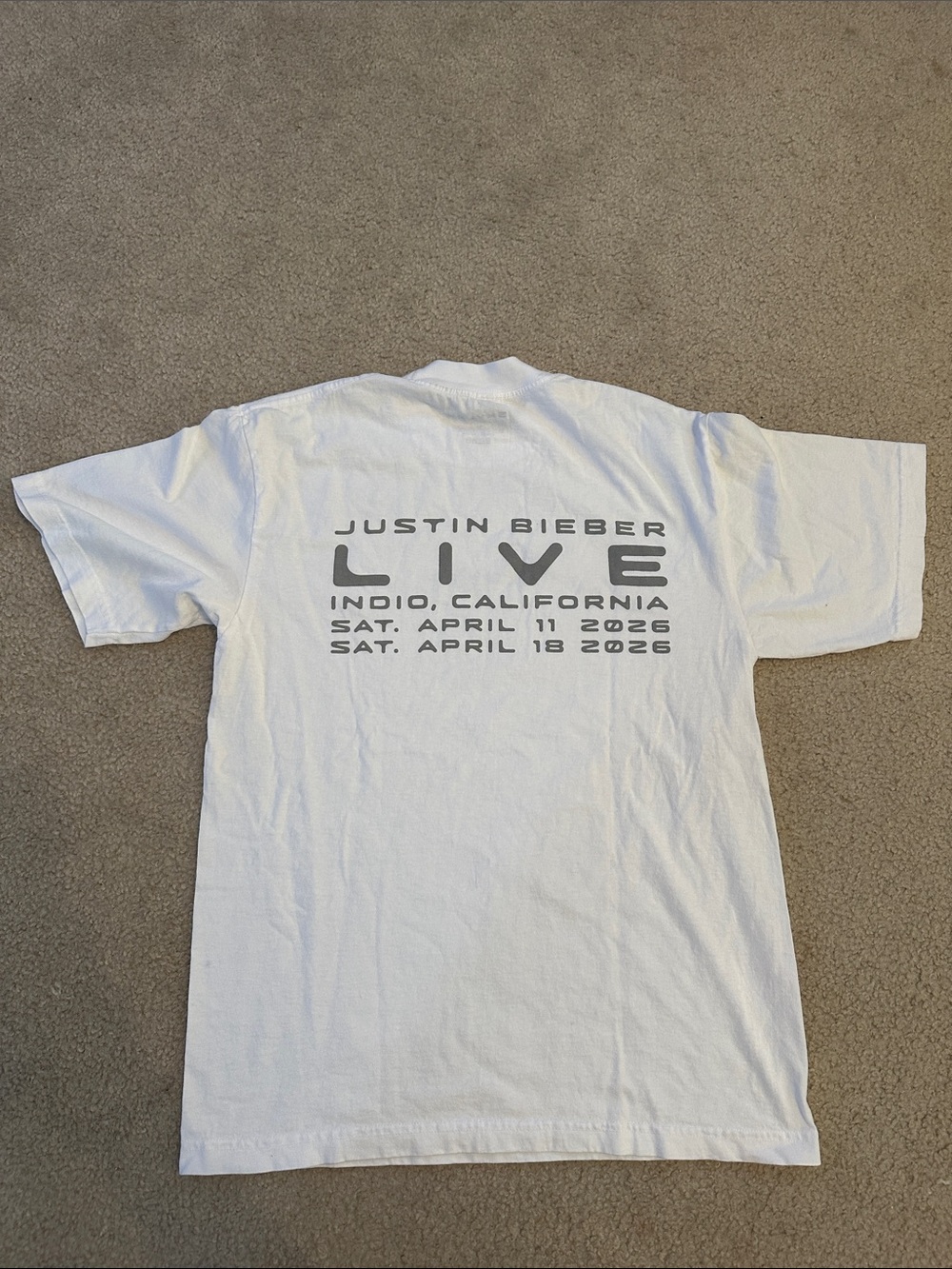 Justin Bieber Coachella Skylrk T - Size Small and XL